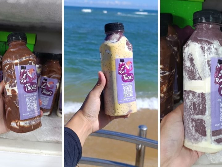 Mineira faz açaí na garrafa virar febre nas praias de Guarapari
