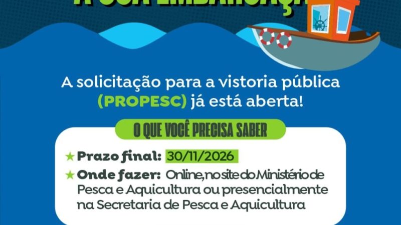 Pescadores de Guarapari podem pedir vistoria até 30 de novembro